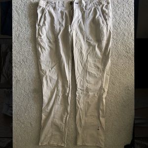 Gray White House Black Market straight crop pants, size 16L